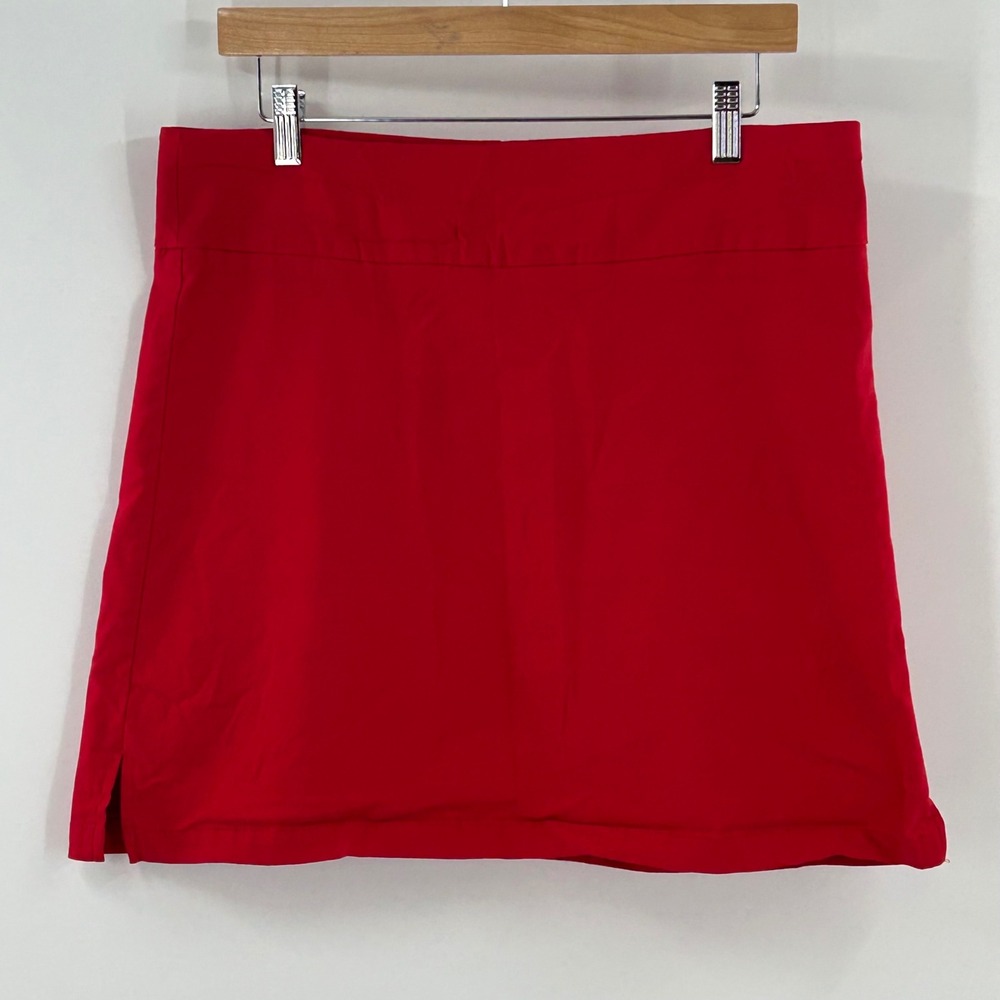 Rafaella Women's Golf Skort Bundle Lot 2 Size L Black Red Stretch Pull On Tennis